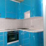 Кухня в пластике с гнутыми фасадами 2